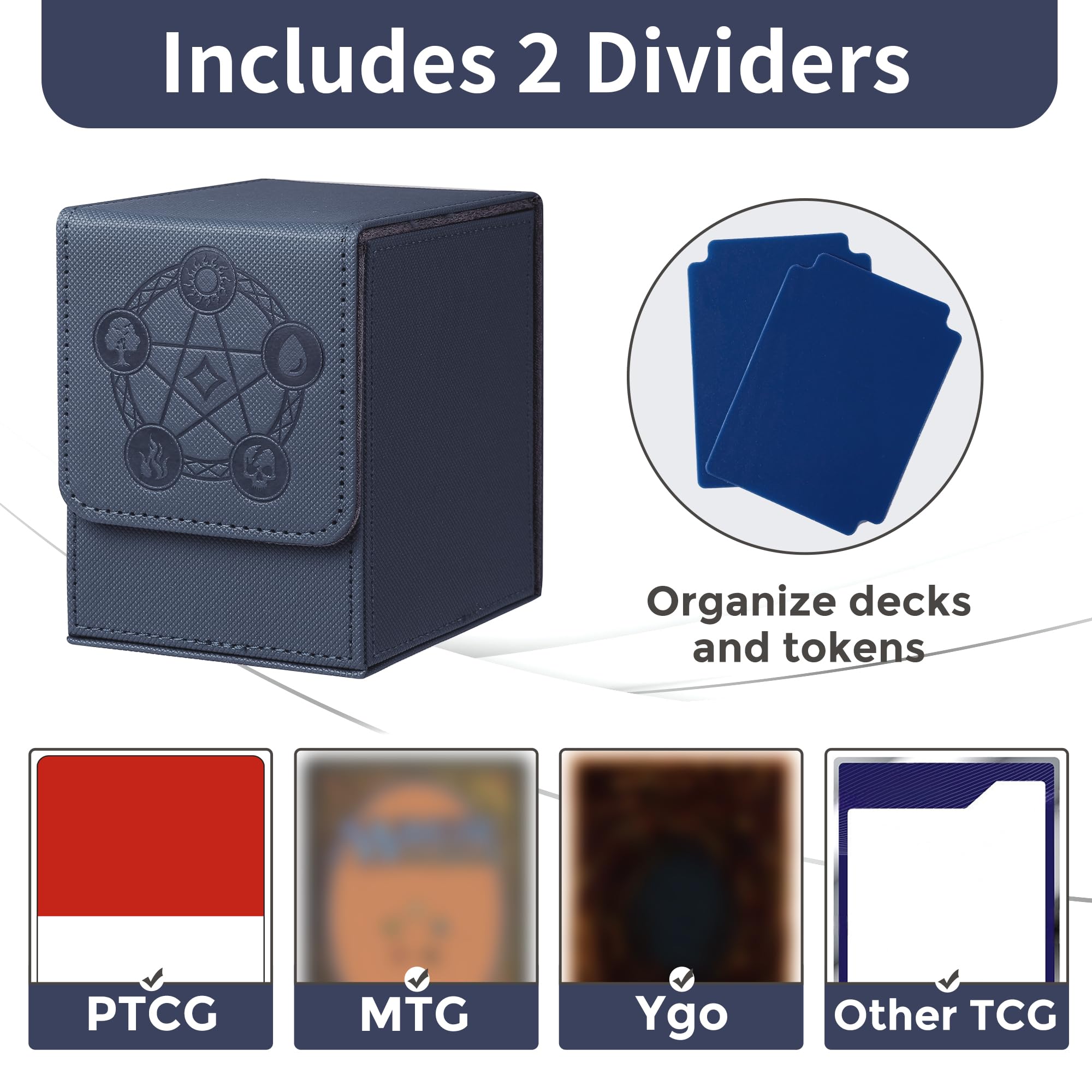 Amazon.com: Zettokete Card Deck Box with 2 Dividers, MTG Commander